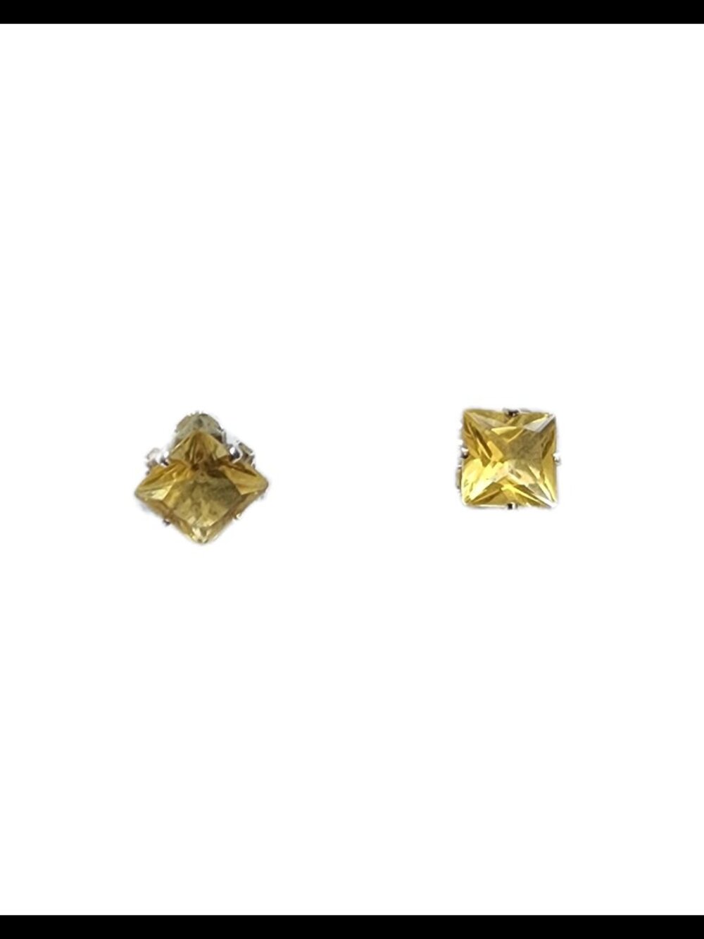 10/$10 - Square Yellow Stud Earrings